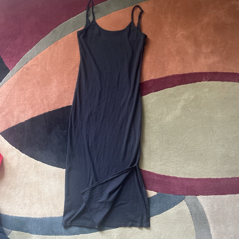 Wild Fable Black Spaghetti Strap Slip Maxi Dress